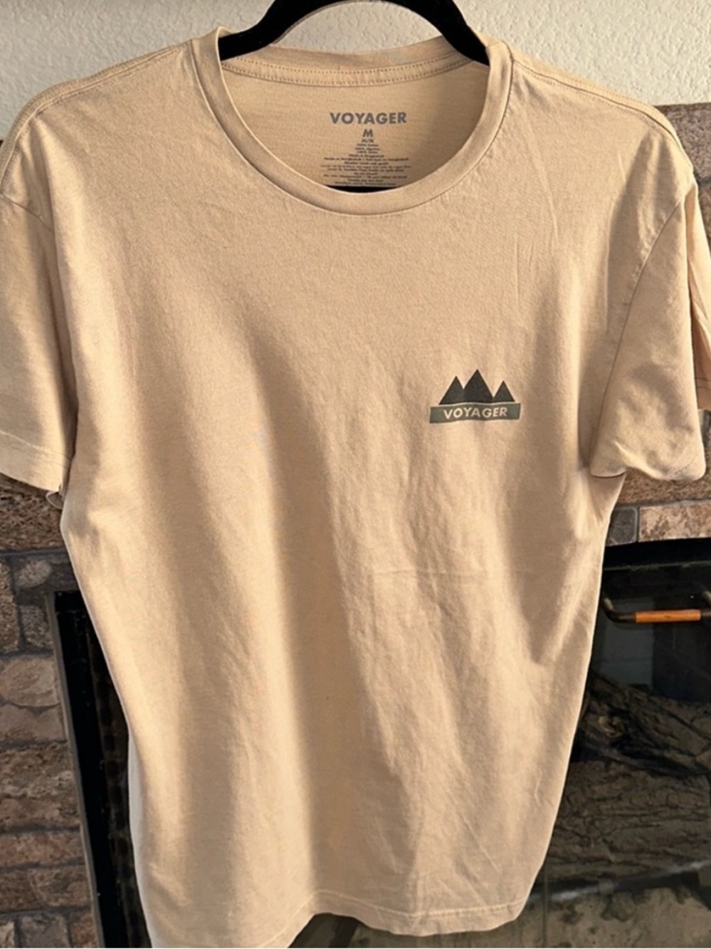 Voyager Men's Medium Short Sleeve Crewneck T-Shirt in Tan